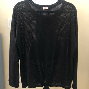 Blue Leopard Black Women's Knit Semi See Through shirt/Sweater